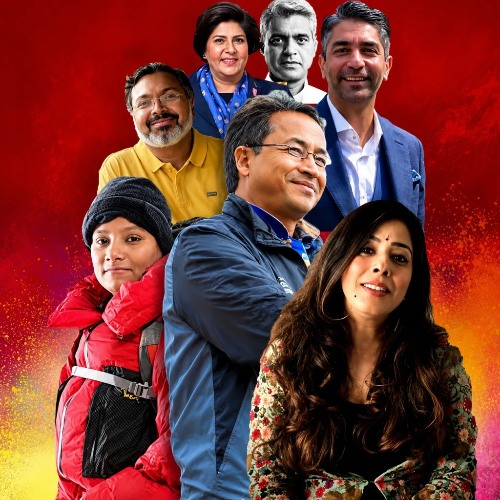 A diverse group of professional Indian motivational speakers and experts, representing a variety of industry backgrounds and speaking styles