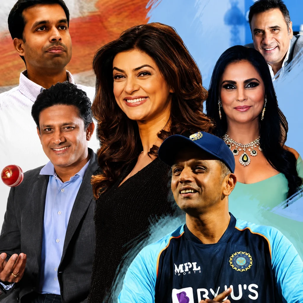Collage featuring renowned Indian athletes, celebrities, and premium motivational speakers for high-impact corporate keynote events