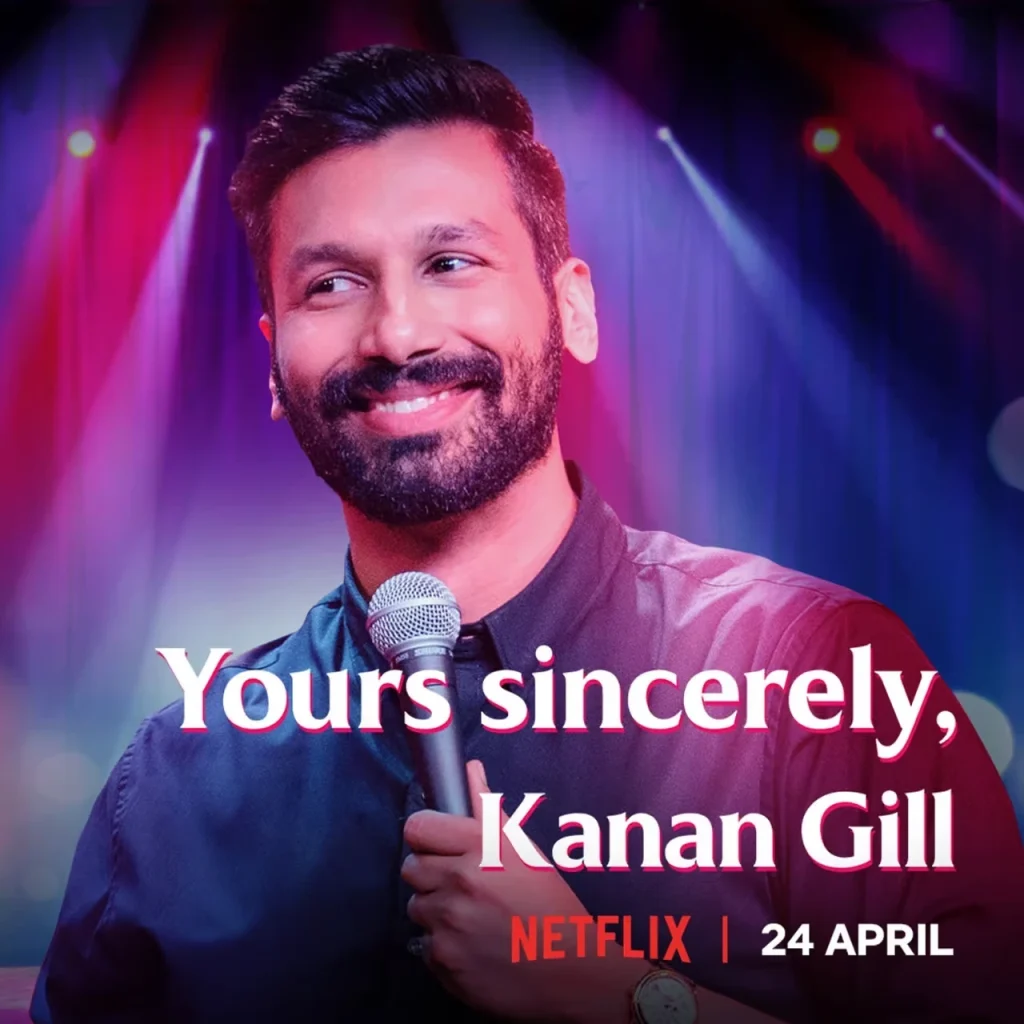 Yours-Sincerely-Kanan-Gill-1 Indian comedian Kanan Gill performing on stage for his stand-up comedy special 'Yours Sincerely.'