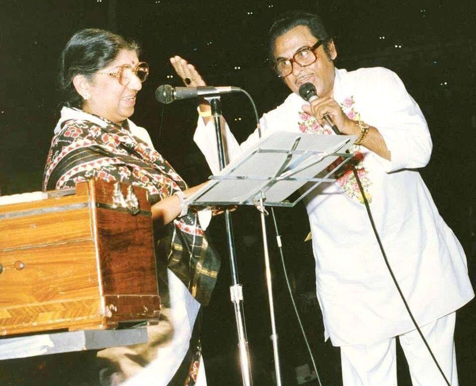 Indian Veteran Singers Kishore Kumar and Lata Mangeshkar
