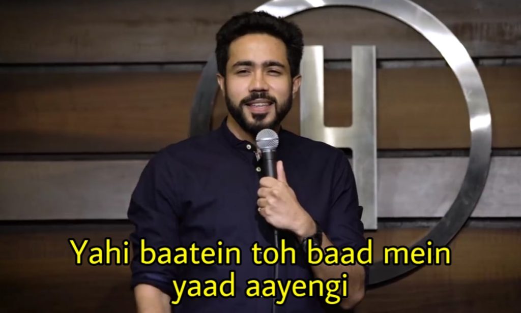 Stand-up comedian Abhishek Upmanyu Meme