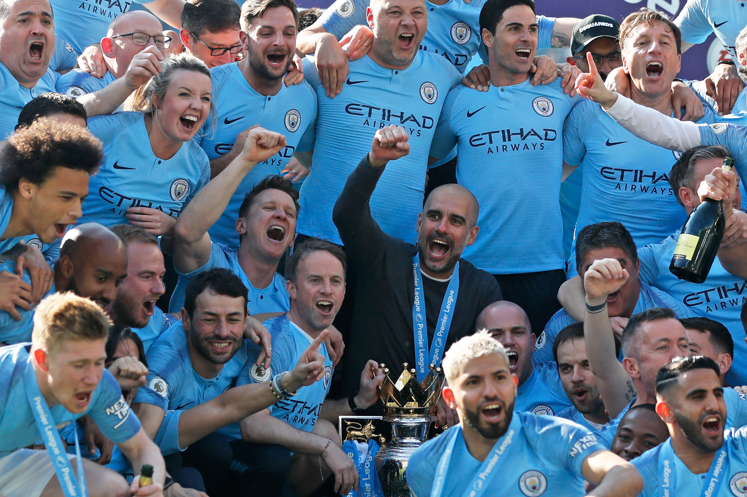 Pep Guardiola and team