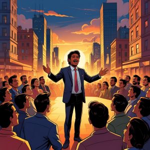 Motivational speaker master of storytelling
