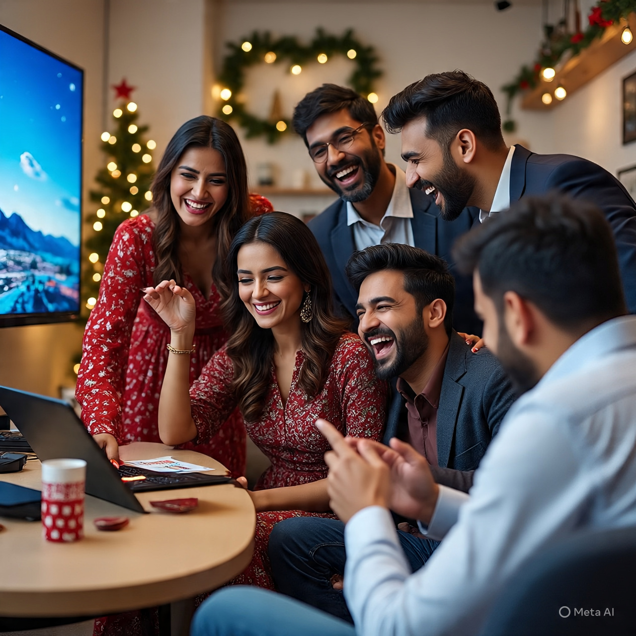 Fun games in office on Christmas