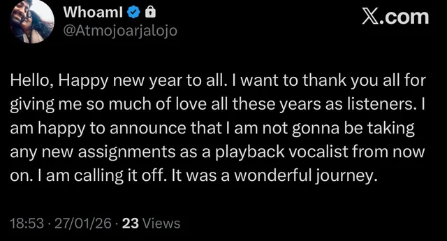 Arijit Singh Retires